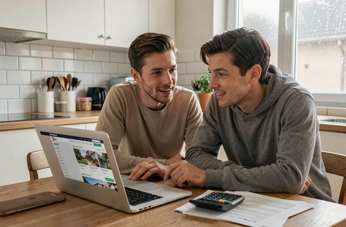 Couple étudiant des offres de location immobilière dans le Bas-Rhin pour négocier leur loyer en 2026