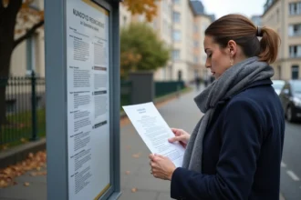 Femme lisant un document sur les nouvelles reglementations logement