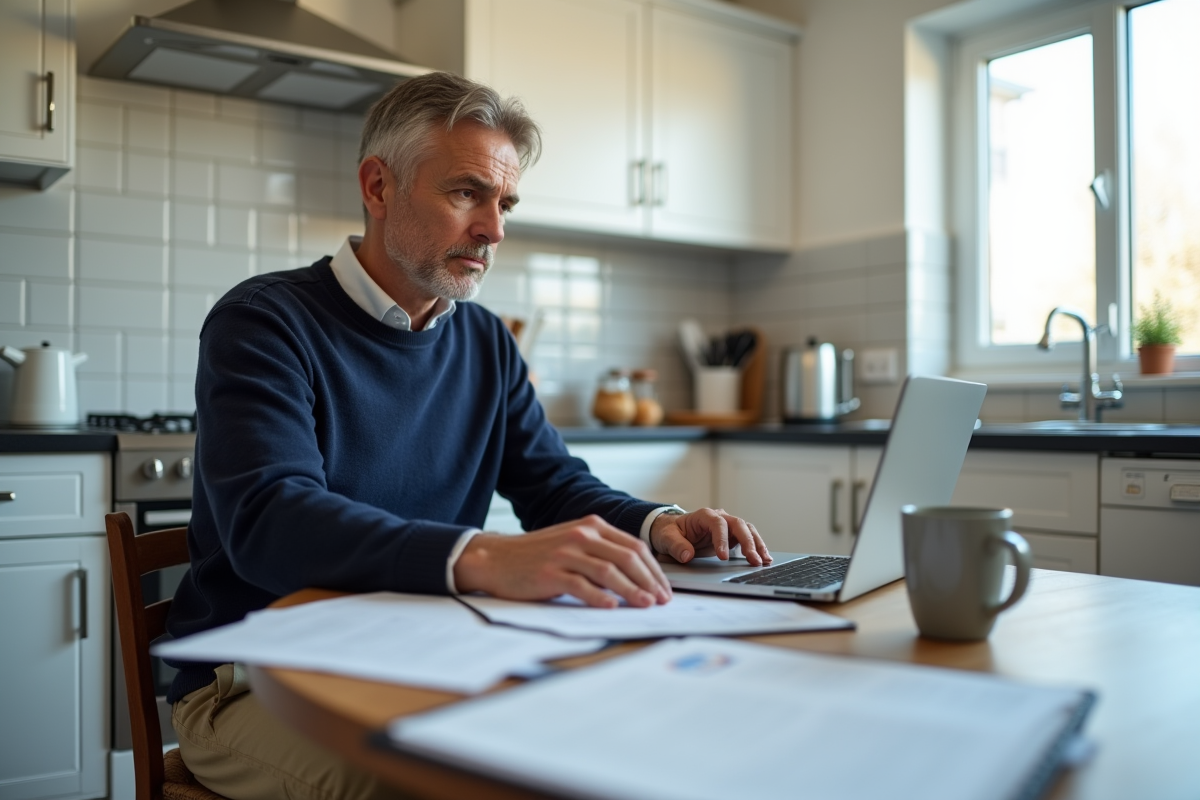 Homme concentré changeant d