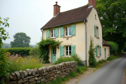 Petite maison en pierre avec jardin fleuri à louer entre particuliers en Seine-Maritime près de Rouen