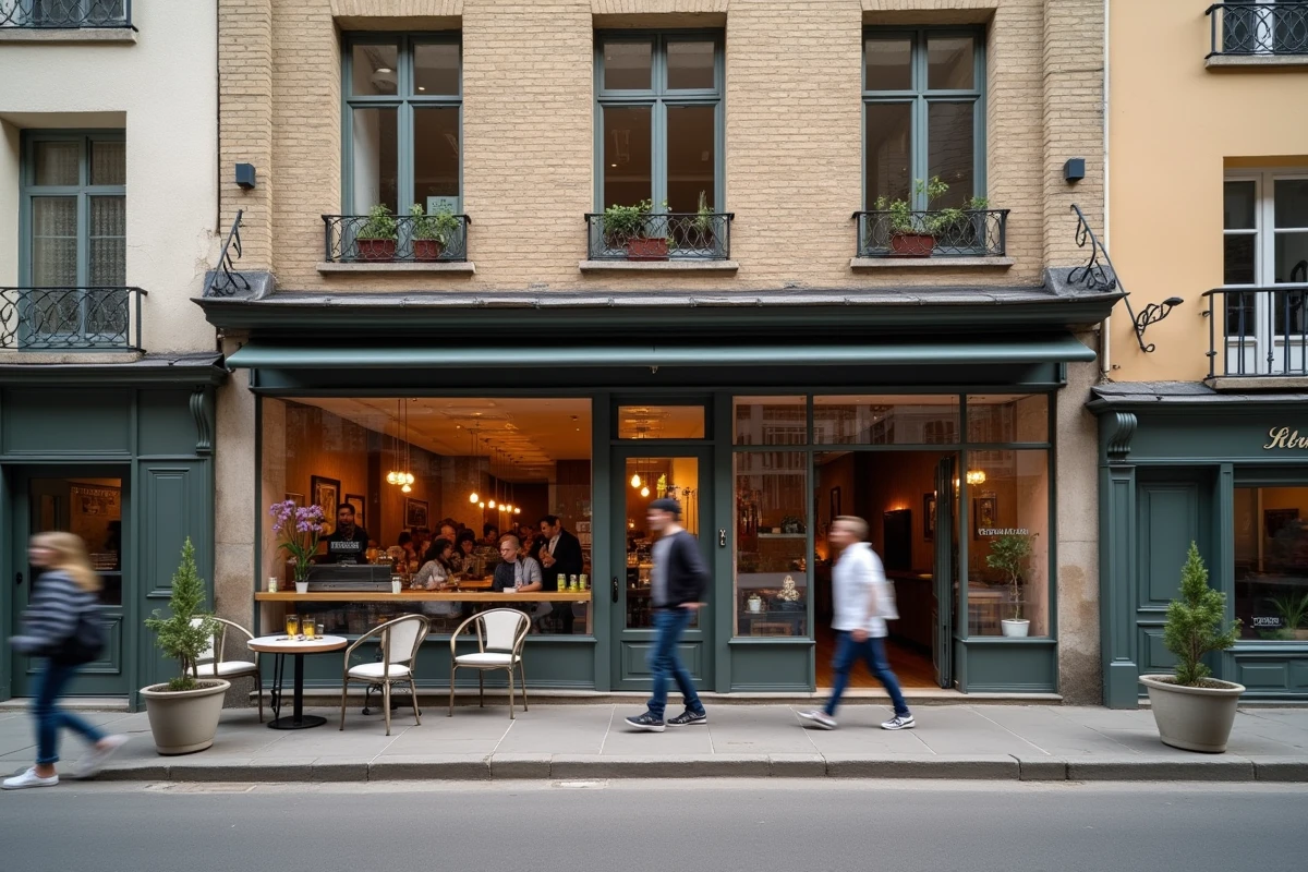 Nouveau café indépendant et piétons dans un quartier en pleine rénovation à Metz